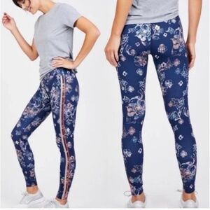 Free People Movement Floral Legging S High Rise Full Length 26" Boho Pickleball